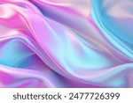 Processed collage of Iridescent fabric trendy cloth holographic texture. Background for banner, backdrop or texture for 3D mapping