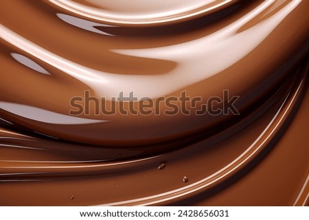 Processed collage of melted liquid chocolate texture. Background for banner, backdrop or texture for 3D mapping