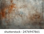 Processed collage of old rusty metal sheet texture in daylight. Background for banner, backdrop or texture for 3D mapping