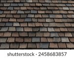 Processed collage of slate roof tiles surface texture. Background for banner, backdrop or texture for 3D mapping