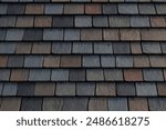 Processed collage of slate roof tiles surface texture. Background for banner, backdrop or texture for 3D mapping