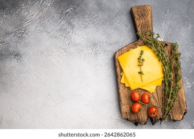 Processed Melted cheese, thin slices for sandwiches. white background. top view.
