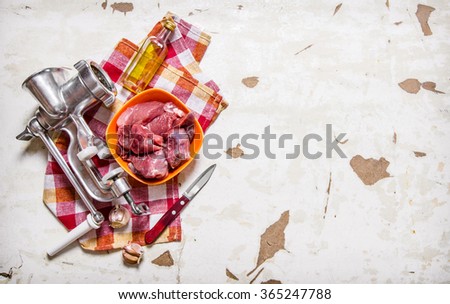 Similar – Image, Stock Photo meat processing Food Meat