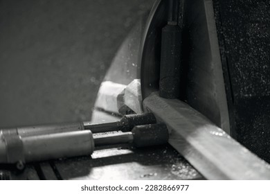 Processing of metal profile to certain length