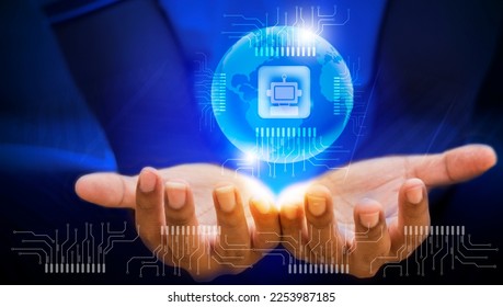 Processing system, program software in network business planning, network technology concept, global expansion. - Shutterstock ID 2253987185