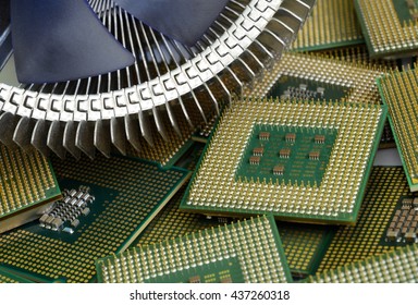 processor cooller close up computer components