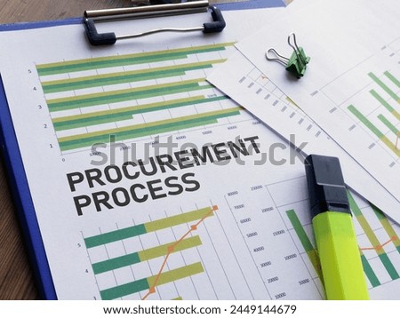Procurement process is shown using a text