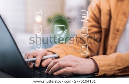 Procurement  purchasing  process contract with caterer approval document, management digital verification 