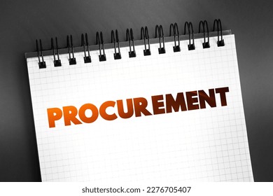 Procurement text on notepad, concept background - Shutterstock ID 2276705407