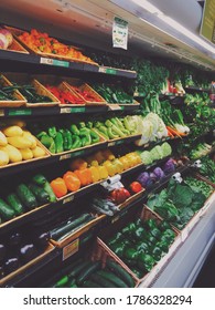 Produce Aisle At Grocery Store