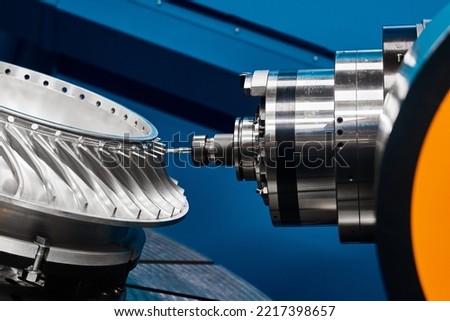 Producing turbine wheel part with five-axis lathe machine