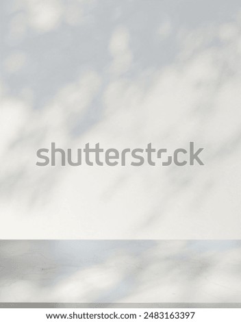Product display template, empty marble table whit blurred abstract wall background. Graphic resource for product presentation.