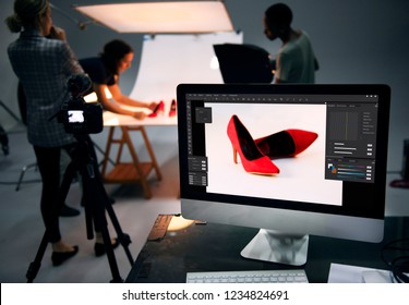 Product photography shoot of shoes - Shutterstock ID 1234824691