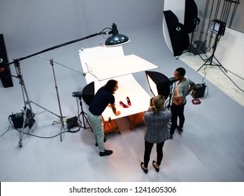 Product photography shoot of shoes - Shutterstock ID 1241605306