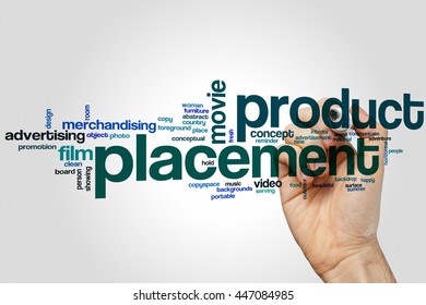 Product Placement Word Cloud Concept