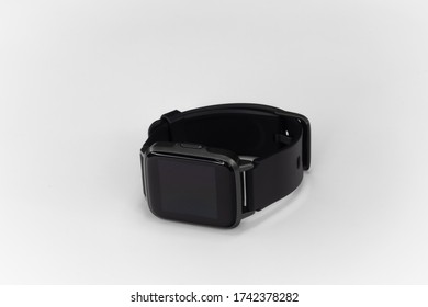 A Product Shot Of A Smart Fitness Watch On A White Backdrop 