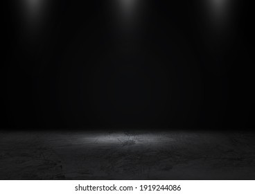 Product showcase. Black studio room background. Use as montage for product display - Shutterstock ID 1919244086
