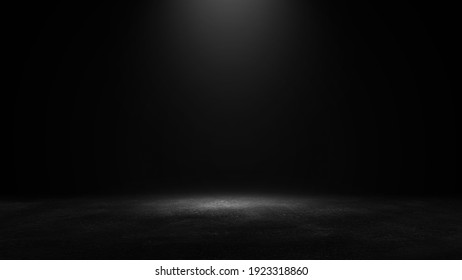Product showcase with spotlight. Black studio room background. Use as montage for product display - Shutterstock ID 1923318860