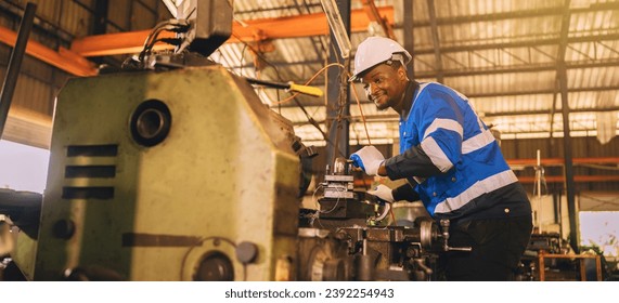 Production engineers are assisting adjusting and maintaining factory machine, Male workers technician examining control the industrial technology tool, professional repair men work in industry plant - Powered by Shutterstock