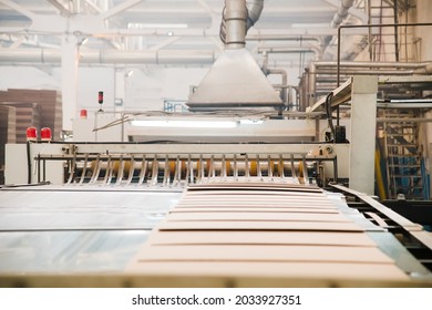 Production Line For The Production Of Cardboard And Corrugated Cardboard In The Factory