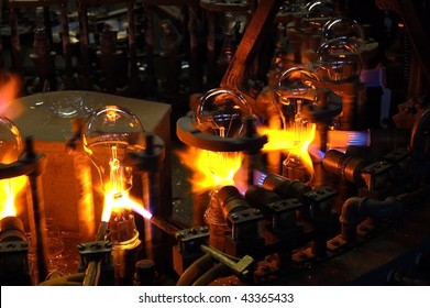 production line of glass bulb