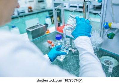 Production or manufacture of medicines and drugs in the pharmaceutical company, pharmacy concept