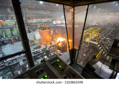Production of metal tubes in a steel and rolling mill - architecture and technology in an industrial company  - Shutterstock ID 2103865598