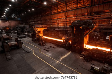 The production process in the rolling mill