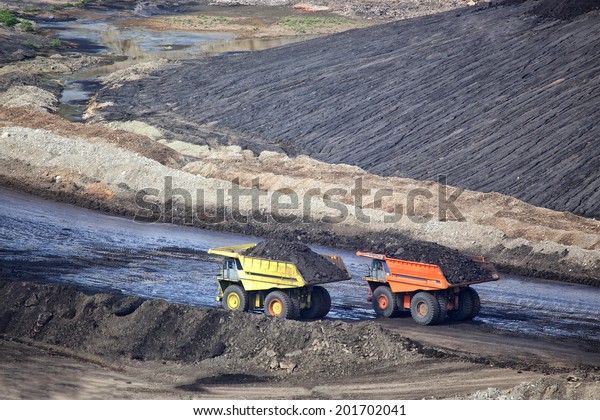Production\
useful minerals. the dump truck at mining\
coal