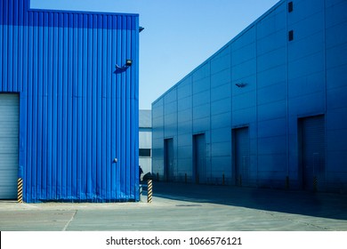 Production Warehouses Blue Color Stock Photo 1066576121 | Shutterstock