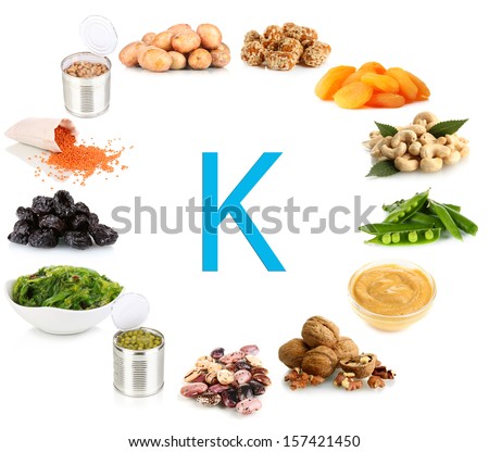 Products containing potassium Stock foto © 