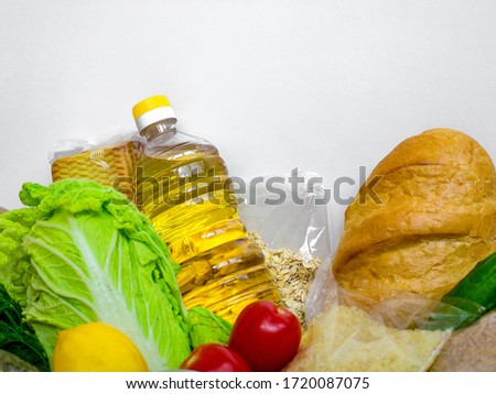 products are the first necessity on a white background Сток-фото © 