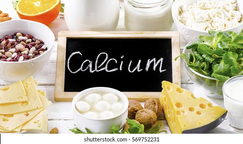 Products Rich In Calcium. Healthy Food. 