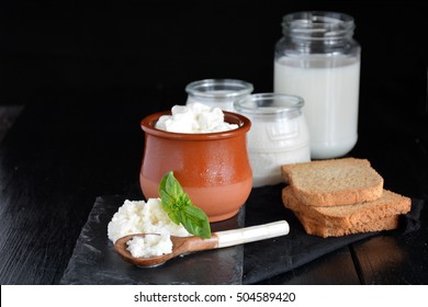 Products That Come From The Kefir, Such As The Yoghurt And The Cheese