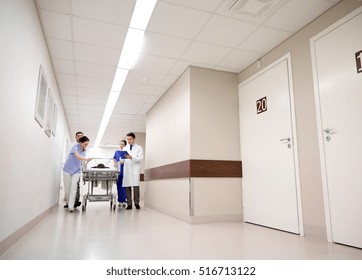 hospital hallway with people