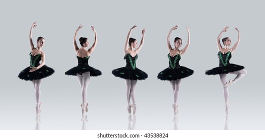 Professional Ballet Dancer Isolated In Studio