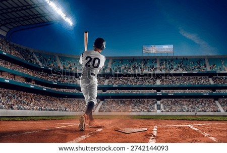 Professional baseball player.  Baseball game.