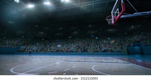 Professional basketball arena made in 3D. - Shutterstock ID 1512115055