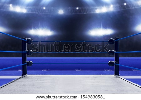 Professional boxing ring, sport concept