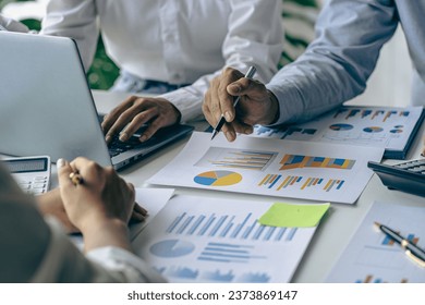 professional business meeting teamwork Success Project, Finance, Financial Business, Accounting, Contracts, Investment Consultants, Marketing Plans for Companies Using Tablets and Computers. - Shutterstock ID 2373869147