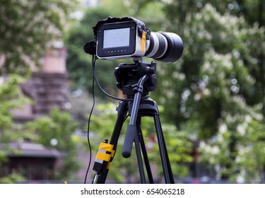 Professional Camera on a tripod