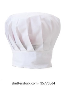 A Professional Chefs Hat Or Toque On A White Background