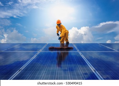 Professional Cleaning, Solar Panels, Ant Eye View,