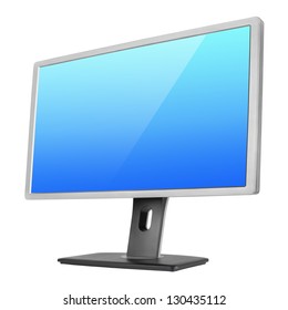 Professional Computer Monitor Blue Screen Isolated Stock Photo ...