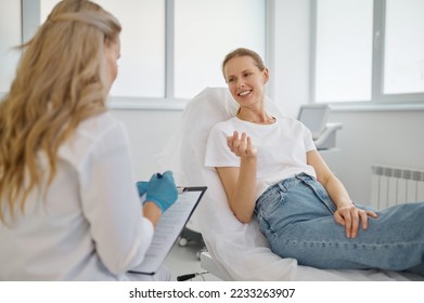 Professional consultation in modern cosmetology clinic - Shutterstock ID 2233263907