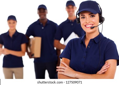Professional Courier Service Dispatcher And Staff