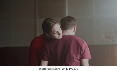 Professional dancers performing dance show. Young man and woman contemporary dancers perform modern choreography elements in smoke, middle shot. - Powered by Shutterstock