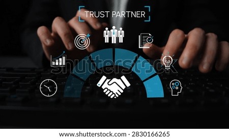 Professional Data Analysis and Digital Collaboration Iconography with Hands on Keyboard Representing Trust and Partnership in Business Communication Gluon.