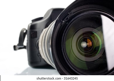 Professional Digital Photo Camera With Tele Lenses