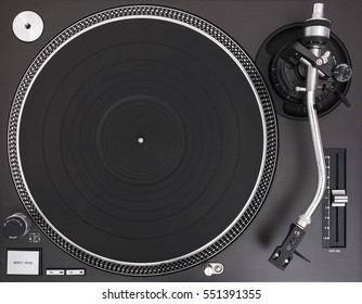 Professional DJ Turntable Equipment, Top View